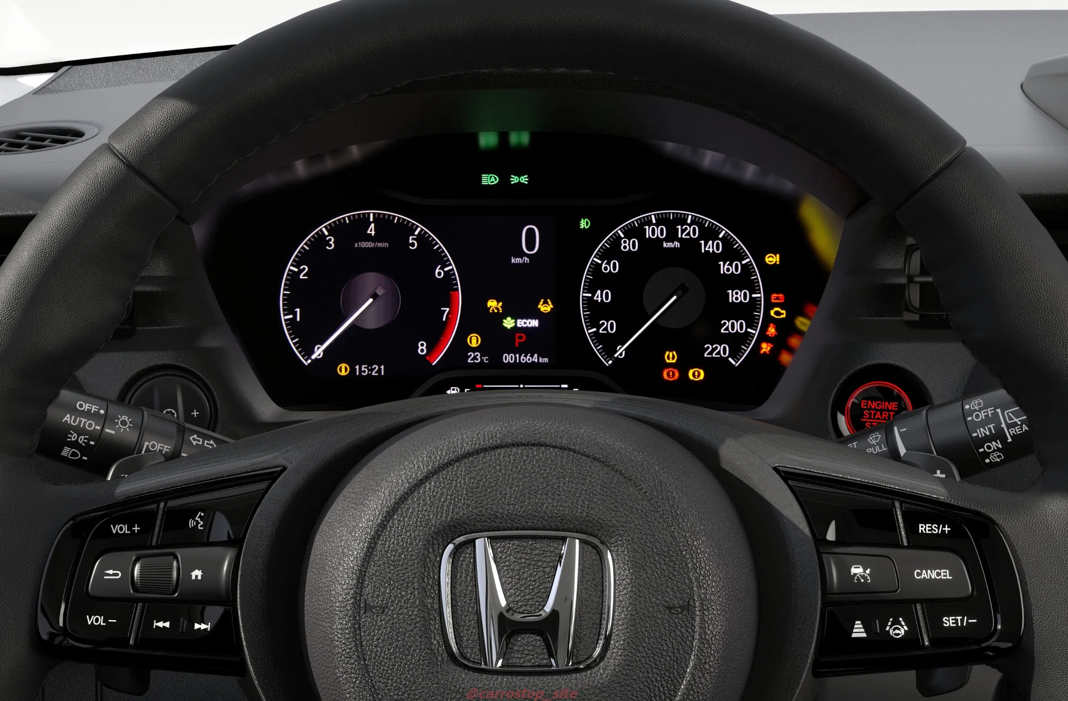 painel-digital-novo-honda-hrv Novo Honda HR-V 2024 - Confira a Ficha Técnica desse excelente carro da Honda