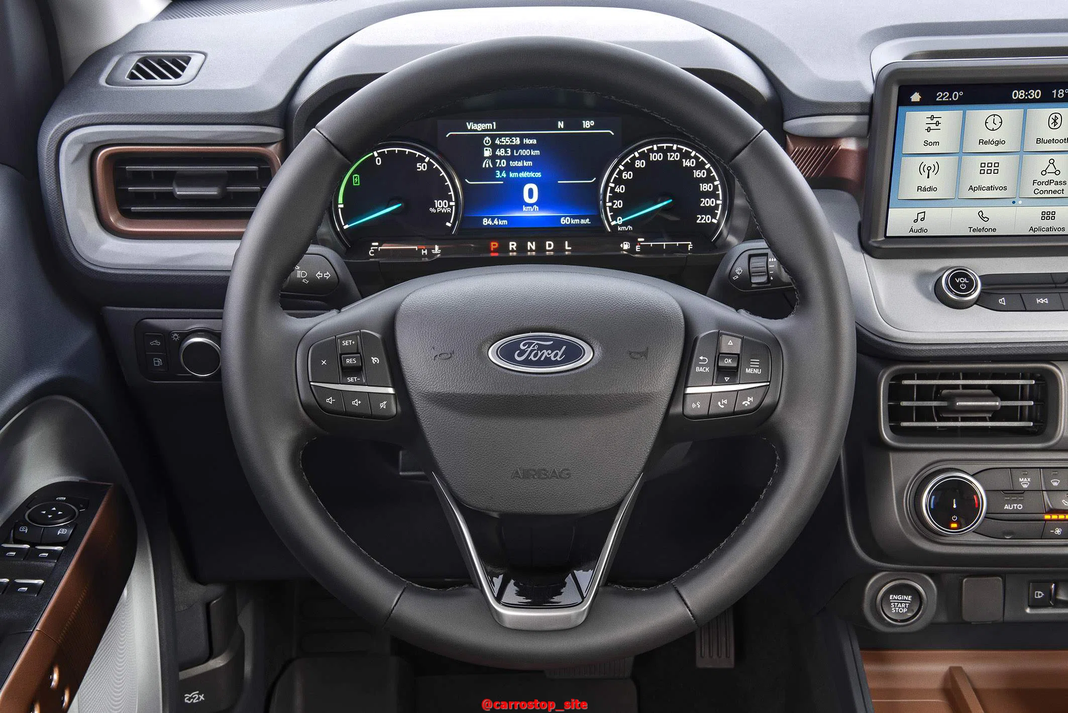 painel-ford-maverick Novo Ford Maverick 2024 - Conheça todos os detalhes!