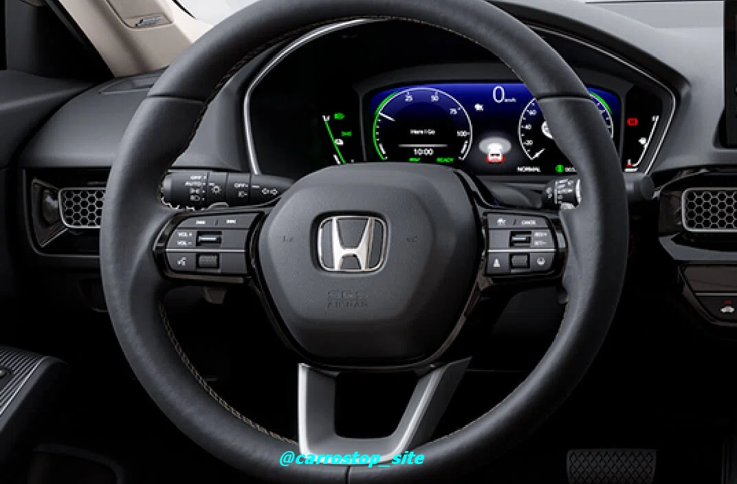 volante-honda-civic-hibrido Honda Civic Híbrido 2024 - Eficiência é palavra para o novo Civic